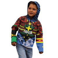 Personalised Vanuatu Tafea Province Kid Hoodie Unique Tropical Tribal Pattern LT01 - Polynesian Pride