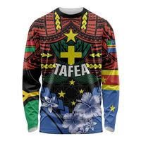 Personalised Vanuatu Tafea Province Long Sleeve Shirt Unique Tropical Tribal Pattern LT01 Unisex Colorful - Polynesian Pride