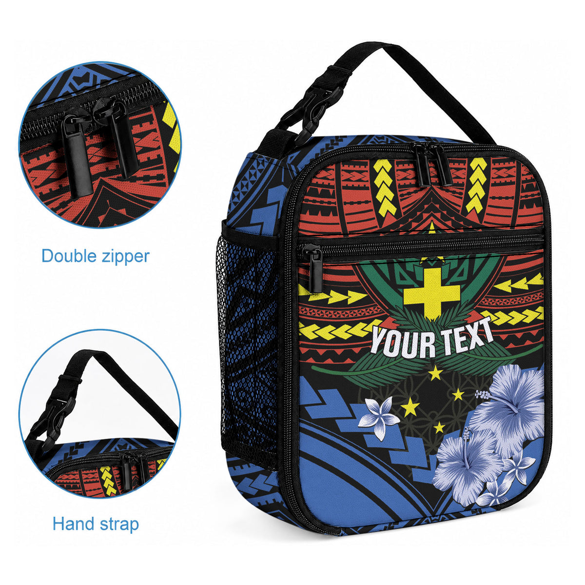Personalised Vanuatu Tafea Province Lunch Bag Unique Tropical Tribal Pattern LT01 - Polynesian Pride