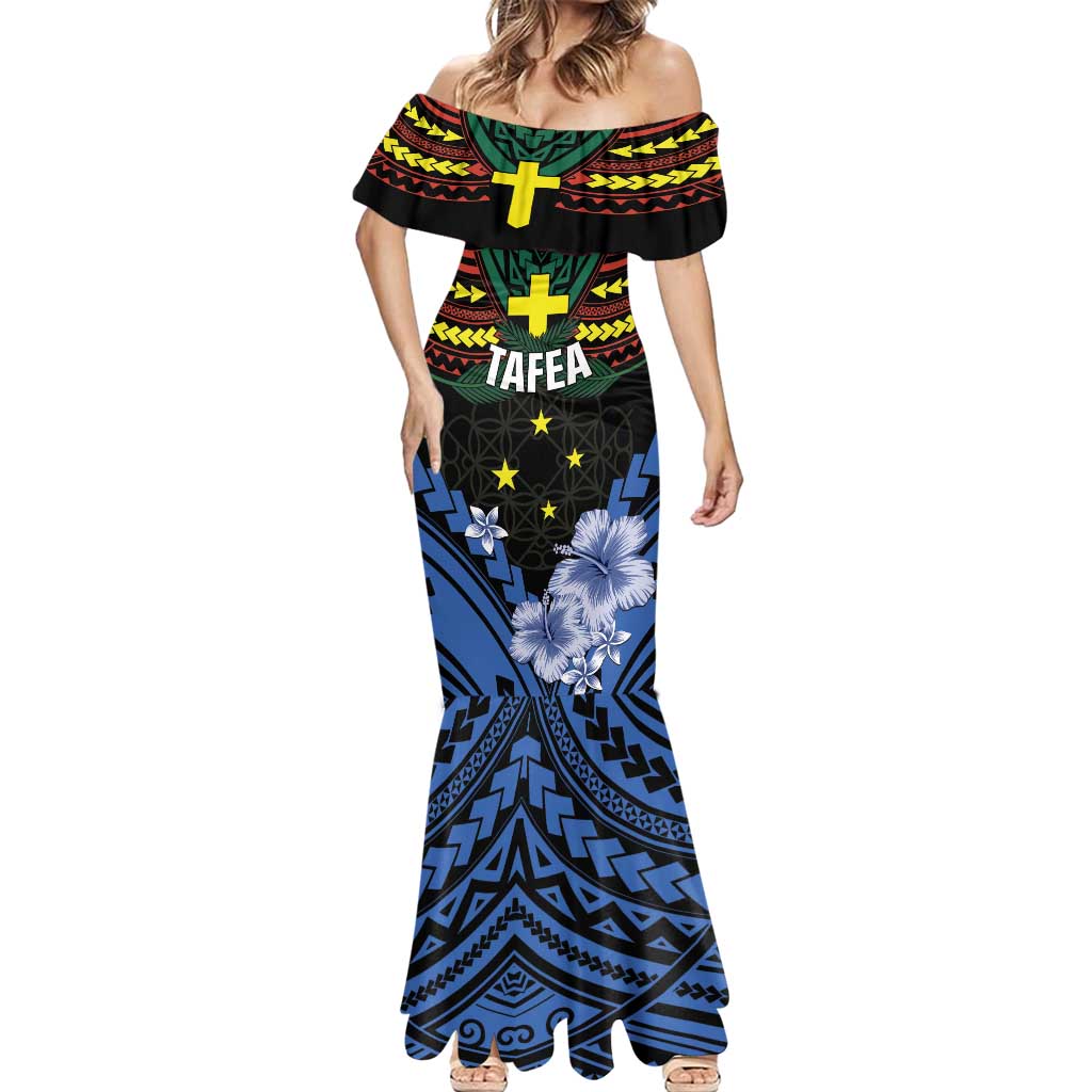 Personalised Vanuatu Tafea Province Mermaid Dress Unique Tropical Tribal Pattern LT01 - Polynesian Pride
