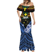 Personalised Vanuatu Tafea Province Mermaid Dress Unique Tropical Tribal Pattern LT01 - Polynesian Pride