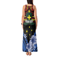 Personalised Vanuatu Tafea Province Tank Maxi Dress Unique Tropical Tribal Pattern LT01 - Polynesian Pride