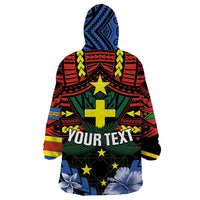 Personalised Vanuatu Tafea Province Wearable Blanket Hoodie Unique Tropical Tribal Pattern LT01 - Polynesian Pride