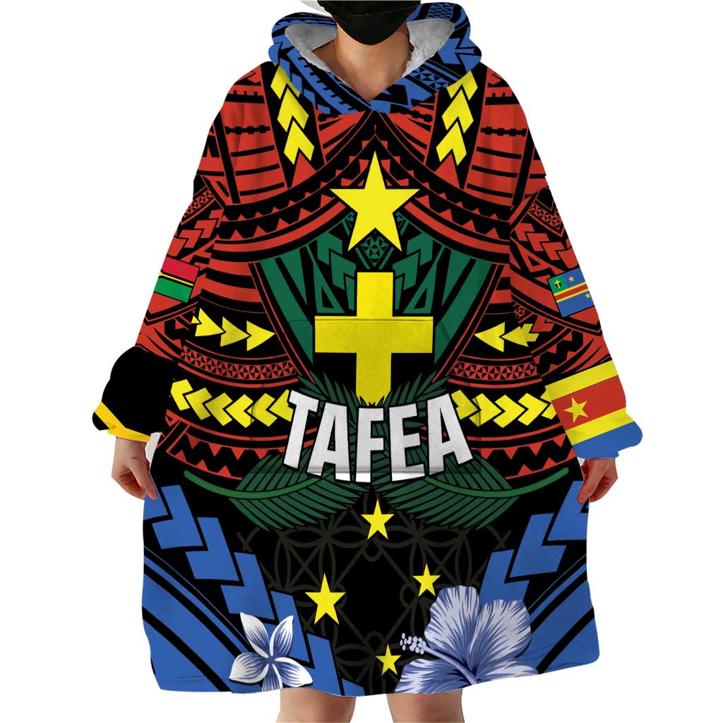 Personalised Vanuatu Tafea Province Wearable Blanket Hoodie Unique Tropical Tribal Pattern LT01 - Polynesian Pride