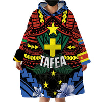 Personalised Vanuatu Tafea Province Wearable Blanket Hoodie Unique Tropical Tribal Pattern LT01 - Polynesian Pride