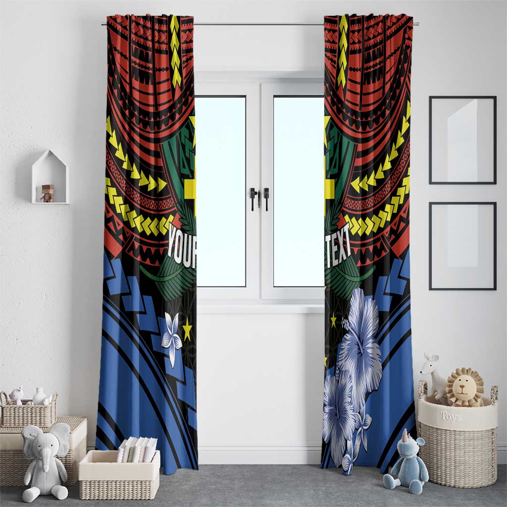 Personalised Vanuatu Tafea Province Window Curtain Unique Tropical Tribal Pattern LT01 - Polynesian Pride
