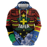 Personalised Vanuatu Tafea Province Zip Hoodie Unique Tropical Tribal Pattern LT01 - Polynesian Pride