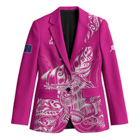 Custom New Zealand Rugby Silver Fern Blazer Aotearoa Kiwi Maori Pink Version LT01 Unisex Pink - Polynesian Pride