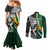 Custom New Zealand and South Africa Rugby Couples Matching Mermaid Dress and Long Sleeve Button Shirt Silver Fern Protea Pattern World Cup 2023 LT01 - Polynesian Pride