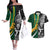 Custom New Zealand and South Africa Rugby Couples Matching Off The Shoulder Long Sleeve Dress and Hawaiian Shirt Silver Fern Protea Pattern World Cup 2023 LT01 Art - Polynesian Pride