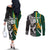 Custom New Zealand and South Africa Rugby Couples Matching Off The Shoulder Long Sleeve Dress and Long Sleeve Button Shirt Silver Fern Protea Pattern World Cup 2023 LT01 - Polynesian Pride