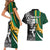 Custom New Zealand and South Africa Rugby Couples Matching Short Sleeve Bodycon Dress and Hawaiian Shirt Silver Fern Protea Pattern World Cup 2023 LT01 - Polynesian Pride