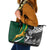 New Zealand and South Africa Rugby Leather Tote Bag Silver Fern Protea Pattern World Cup 2023 LT01 Art - Polynesian Pride