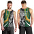 Custom New Zealand and South Africa Rugby Men Tank Top Silver Fern Protea Pattern World Cup 2023 LT01 - Polynesian Pride