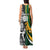 Custom New Zealand and South Africa Rugby Tank Maxi Dress Silver Fern Protea Pattern World Cup 2023 LT01 - Polynesian Pride