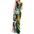 Custom New Zealand and South Africa Rugby Tank Maxi Dress Silver Fern Protea Pattern World Cup 2023 LT01 - Polynesian Pride