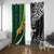 New Zealand and South Africa Rugby Window Curtain Silver Fern Protea Pattern World Cup 2023 LT01 With Grommets Art - Polynesian Pride