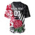 Custom New Zealand and England Rugby Baseball Jersey Silver Fern With Red Rose World Cup 2023 LT01 - Polynesian Pride