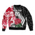 Custom New Zealand and England Rugby Bomber Jacket Silver Fern With Red Rose World Cup 2023 LT01 - Polynesian Pride