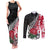 Custom New Zealand and England Rugby Couples Matching Tank Maxi Dress and Long Sleeve Button Shirt Silver Fern With Red Rose World Cup 2023 LT01 Art - Polynesian Pride