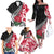 Custom New Zealand and England Rugby Family Matching Off Shoulder Long Sleeve Dress and Hawaiian Shirt Silver Fern With Red Rose World Cup 2023 LT01 - Polynesian Pride