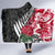 New Zealand and England Rugby Hooded Blanket Silver Fern With Red Rose World Cup 2023 LT01 - Polynesian Pride