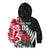 Custom New Zealand and England Rugby Kid Hoodie Silver Fern With Red Rose World Cup 2023 LT01 - Polynesian Pride