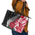 New Zealand and England Rugby Leather Tote Bag Silver Fern With Red Rose World Cup 2023 LT01 - Polynesian Pride