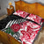 New Zealand and England Rugby Quilt Bed Set Silver Fern With Red Rose World Cup 2023 LT01 - Polynesian Pride