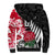 Custom New Zealand and England Rugby Sherpa Hoodie Silver Fern With Red Rose World Cup 2023 LT01 - Polynesian Pride