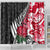 New Zealand and England Rugby Shower Curtain Silver Fern With Red Rose World Cup 2023 LT01 - Polynesian Pride