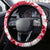 New Zealand and England Rugby Steering Wheel Cover Silver Fern With Red Rose World Cup 2023