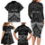 Personalised Toitu Te Tiriti Aotearoa Silver Fern Family Matching Long Sleeve Bodycon Dress and Hawaiian Shirt New Zealand Maori Pattern