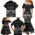 Personalised Toitu Te Tiriti Aotearoa Silver Fern Family Matching Mermaid Dress and Hawaiian Shirt New Zealand Maori Pattern