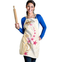 Beige Frangipani Sea Shell Apron Starfish Polynesian Pattern LT01 - Polynesian Pride