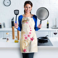 Beige Frangipani Sea Shell Apron Starfish Polynesian Pattern LT01 - Polynesian Pride