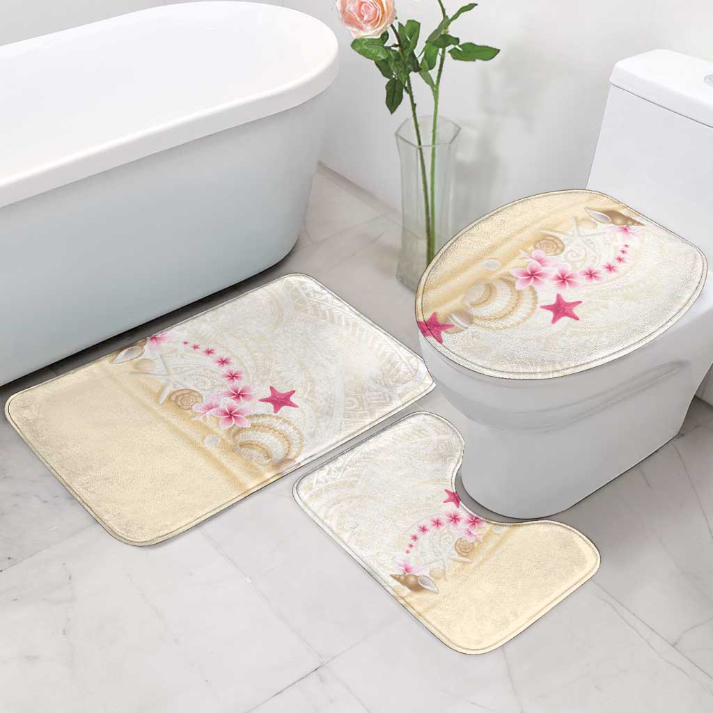 Beige Frangipani Sea Shell Bathroom Set Starfish Polynesian Pattern LT01 - Polynesian Pride