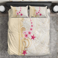 Beige Frangipani Sea Shell Bedding Set Starfish Polynesian Pattern LT01 Beige - Polynesian Pride