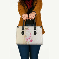 Beige Frangipani Sea Shell Leather Bag Starfish Polynesian Pattern LT01 - Polynesian Pride