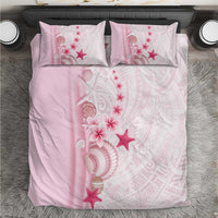 Pink Plumeria Sea Shell Bedding Set Starfish Polynesian Pattern LT01 Pink - Polynesian Pride