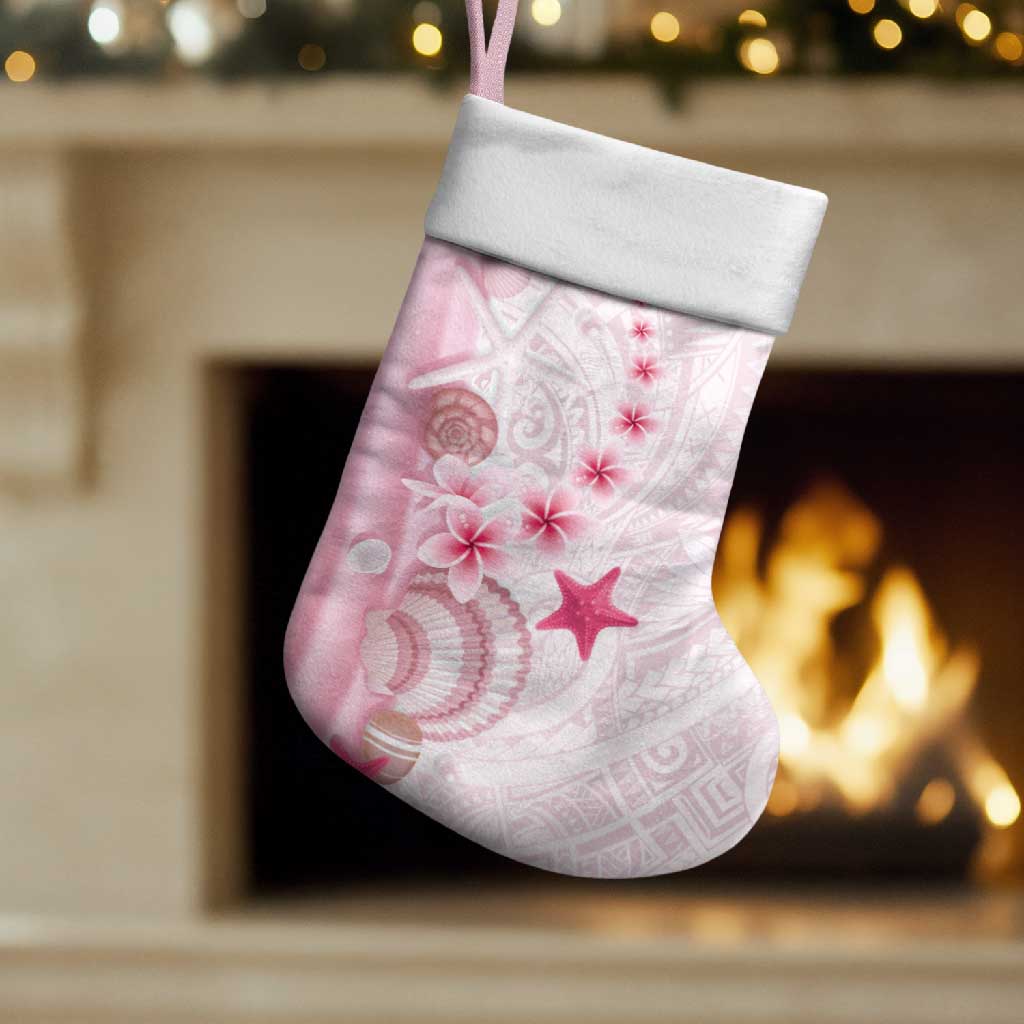 Pink Plumeria Sea Shell Christmas Stocking Starfish Polynesian Pattern LT01 Set of 2 Pink - Polynesian Pride
