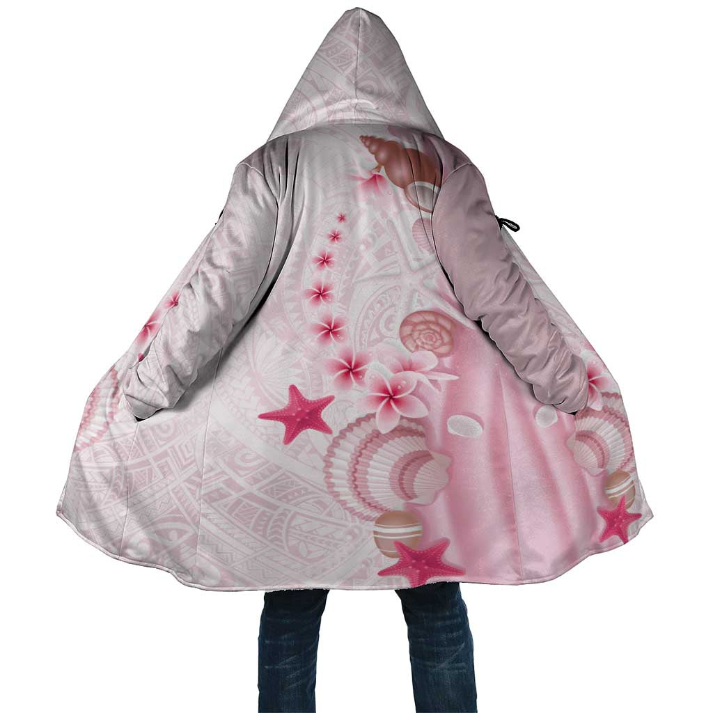 Pink Plumeria Sea Shell Cloak Starfish Polynesian Pattern LT01 Unisex Pink - Polynesian Pride