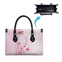 Pink Plumeria Sea Shell Leather Bag Starfish Polynesian Pattern LT01 - Polynesian Pride