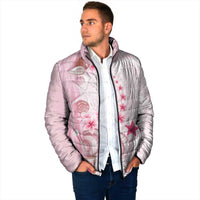 Pink Plumeria Sea Shell Padded Jacket Starfish Polynesian Pattern LT01 - Polynesian Pride
