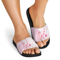 Pink Plumeria Sea Shell Slide Sandals Starfish Polynesian Pattern LT01 - Polynesian Pride