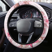Pink Plumeria Sea Shell Steering Wheel Cover Starfish Polynesian Pattern LT01 - Polynesian Pride