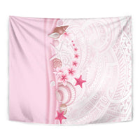 Pink Plumeria Sea Shell Tapestry Starfish Polynesian Pattern LT01 - Polynesian Pride