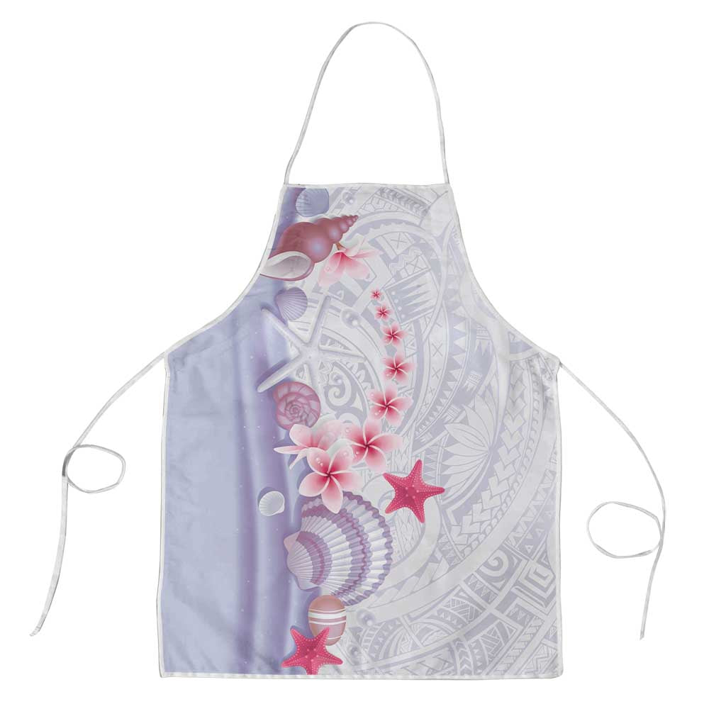 Purple Plumeria Sea Shell Apron Starfish Polynesian Pattern LT01 Purple - Polynesian Pride