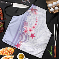 Purple Plumeria Sea Shell Apron Starfish Polynesian Pattern LT01 Purple - Polynesian Pride