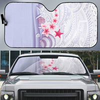 Purple Plumeria Sea Shell Auto Sun Shade Starfish Polynesian Pattern LT01 Purple - Polynesian Pride